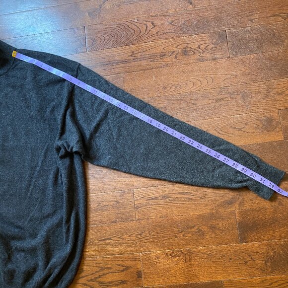 Cruciani Size XL 100% Cashmere Sweater 1/4 Zip Charcoal Excellent Condition - Picture 8 of 10